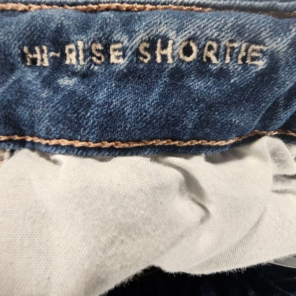 American Eagle Outfutters Hi-Rise Shortie Denim Shorts Size 2 - Picture 4 of 5